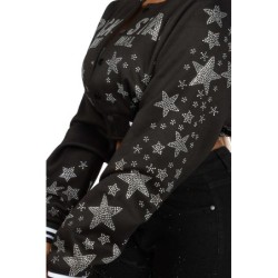 Shanda noir récolte strass veste varsity