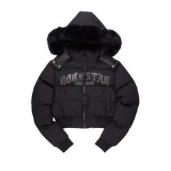 rosa noir puffer jacket