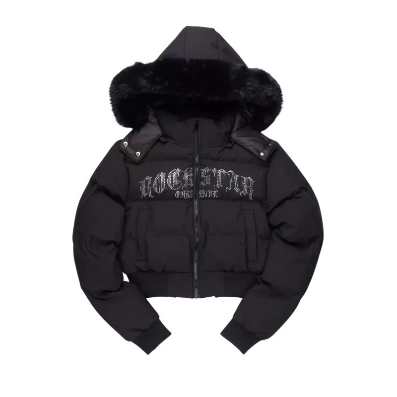rosa noir puffer jacket