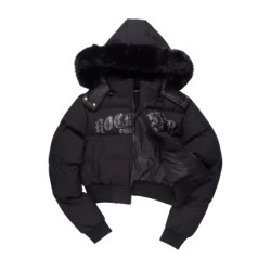rosa noir puffer jacket
