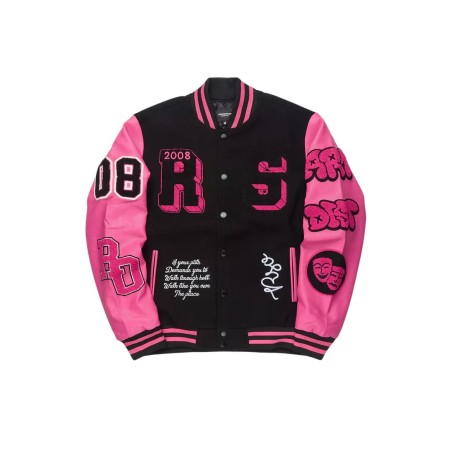 Leslee noir/rose veste oversize