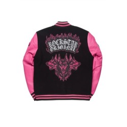 Leslee noir/rose veste oversize