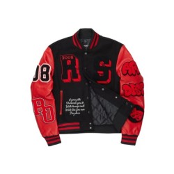 Leslee noir/rouge veste oversized