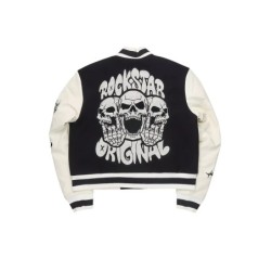 Sharray noir veste oversized varsity