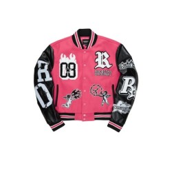 Sharray fuchsia veste oversized varsity