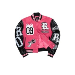 Sharray fuchsia veste oversized varsity
