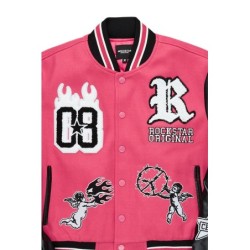 Sharray fuchsia veste oversized varsity