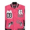 Sharray fuchsia veste oversized varsity