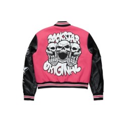Sharray fuchsia veste oversized varsity