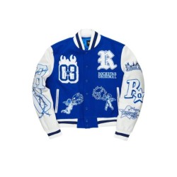 Sharray royal blue veste oversized varsity
