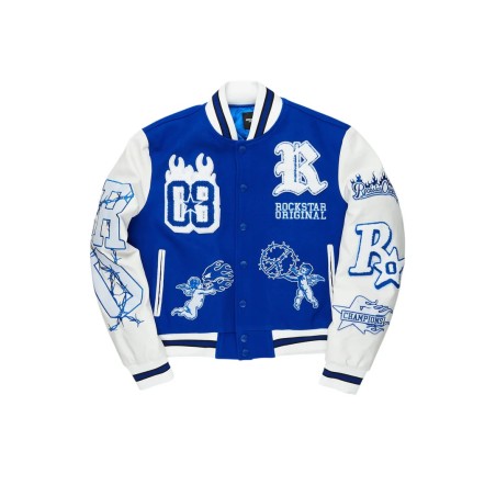 Sharray royal blue veste oversized varsity