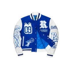 Sharray royal blue veste oversized varsity