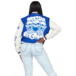 Sharray royal blue veste oversized varsity
