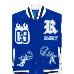 Sharray royal blue veste oversized varsity