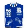 Sharray royal blue veste oversized varsity