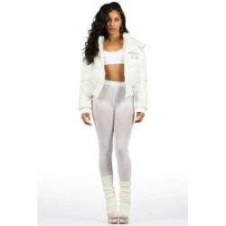 Veste de puffer blanc Destina