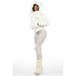 Veste de puffer blanc Destina