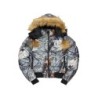 benita gris arbre camo puffer veste