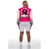 yalanda chaud rose veste de varsity oversized