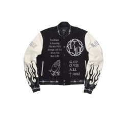 yalanda chaud noir veste de varsity oversized