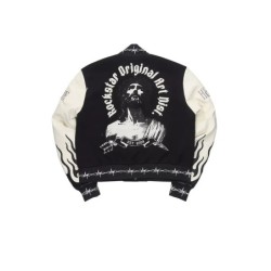 yalanda chaud noir veste de varsity oversized