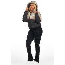 jennay 2.0 veste noir/camo