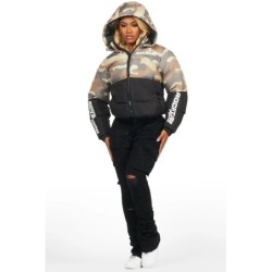 jennay 2.0 veste noir/camo