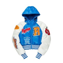 Xamaria veste de puffer bleu