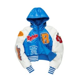 Xamaria veste de puffer bleu