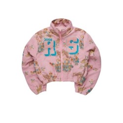 Veste à puffer en tapisserie rose vatasha