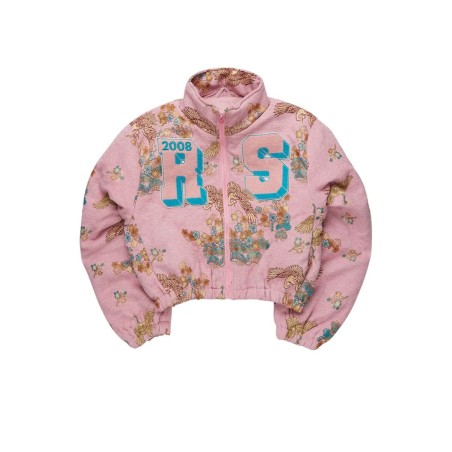 Veste à puffer en tapisserie rose vatasha