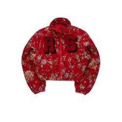 marionna rouge tapisserie puffer veste