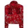 marionna rouge tapisserie puffer veste