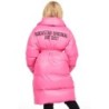 sehrazat chaud rose long enveloppement veste puffer