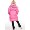 sehrazat chaud rose long enveloppement veste puffer