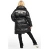 sehrazat noir long wrap puffer veste