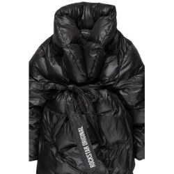 sehrazat noir long wrap puffer veste