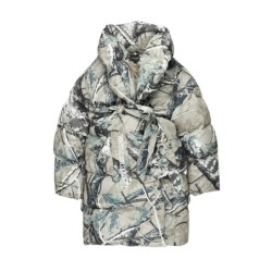 sehrazat arbre camouflage longue enveloppe puffer veste