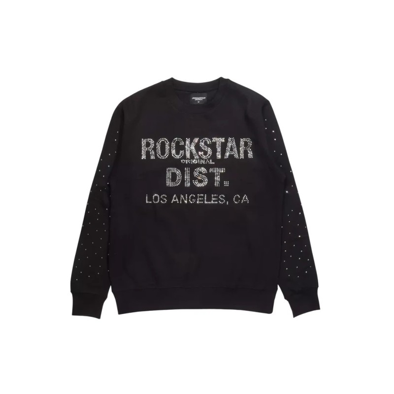 Julienia noir strass crewneck sweatshirt
