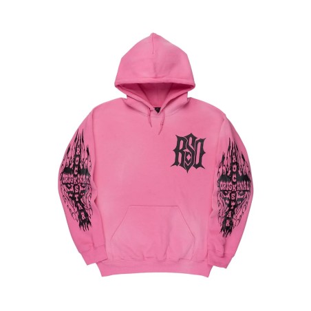 sweat à capuche graphique rose sebrina