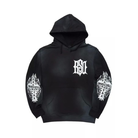 sebrina noir à capuche graphique