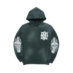 sebrina vert chemise à capuche graphique