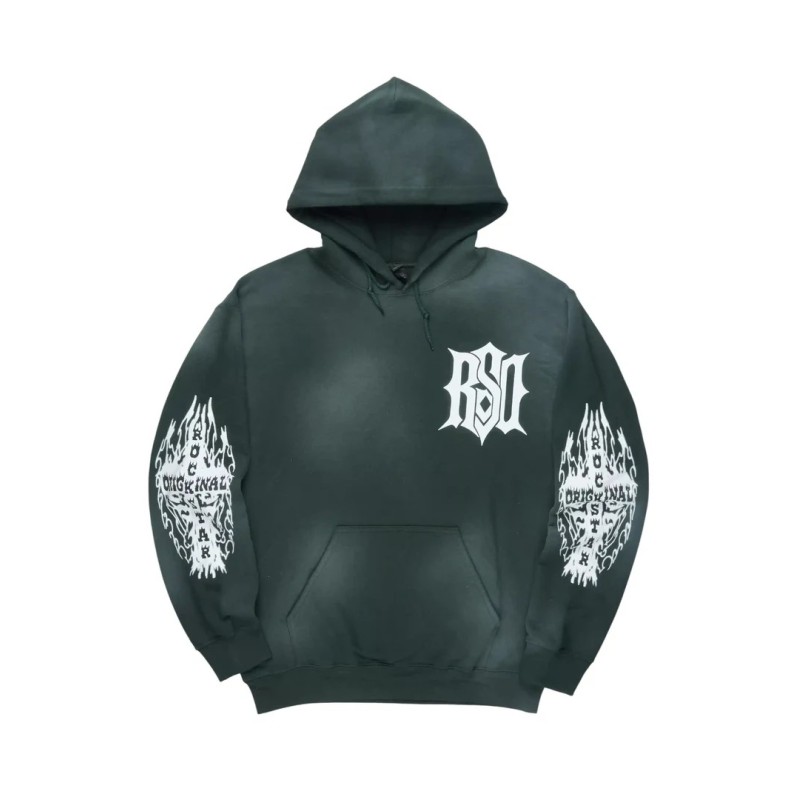 sebrina vert chemise à capuche graphique