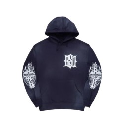 sebrina navy chemise à capuche graphique