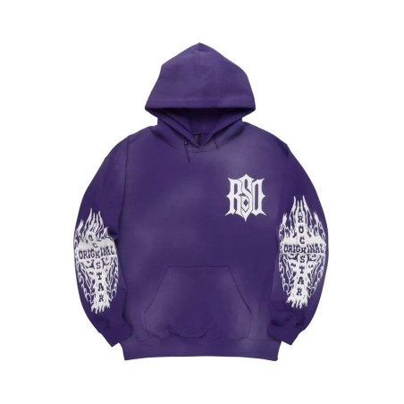 sebrina capuchon graphique violet