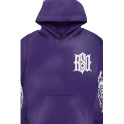 sebrina capuchon graphique violet