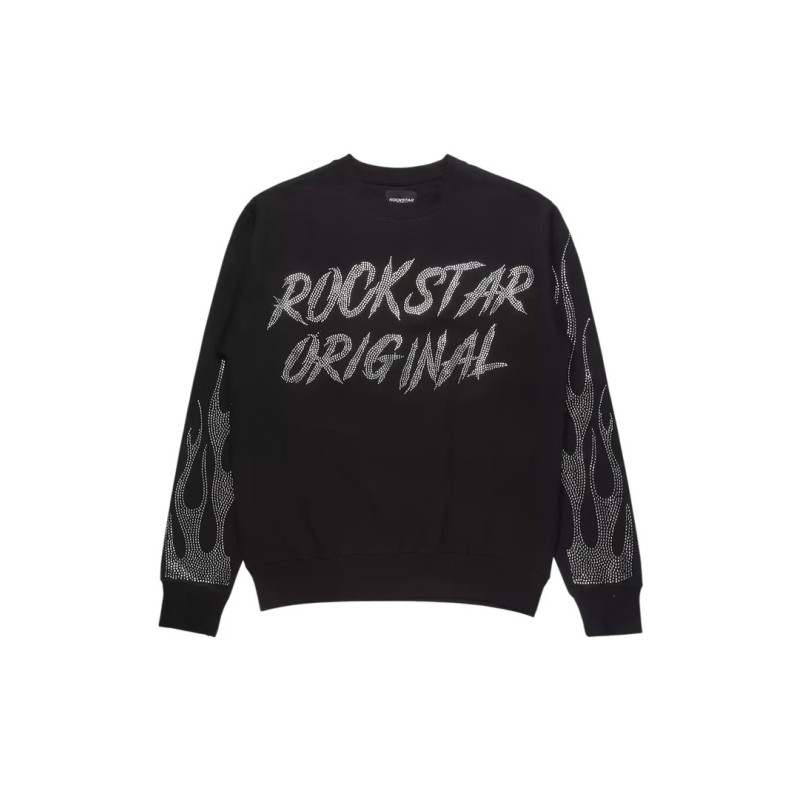 Keiosha noir strass crewneck sweatshirt