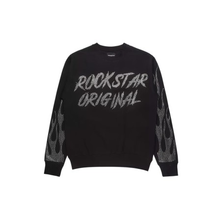 Keiosha noir strass crewneck sweatshirt