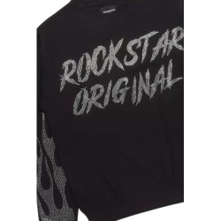 Keiosha noir strass crewneck sweatshirt