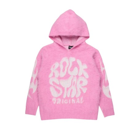 akeya rose graphique tricot à capuche